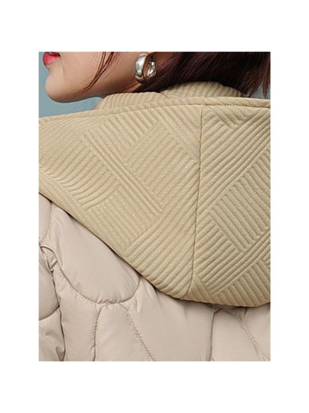 Plus Size Quilted Hooded Puffer Jacket with Snap-Button Closure